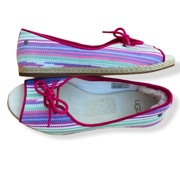UGG Marleigh Serape Open Toe Espadrille Flat EUC - Picture 3 of 10